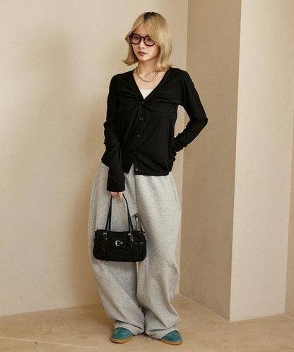 層次感 V領 針織開衫