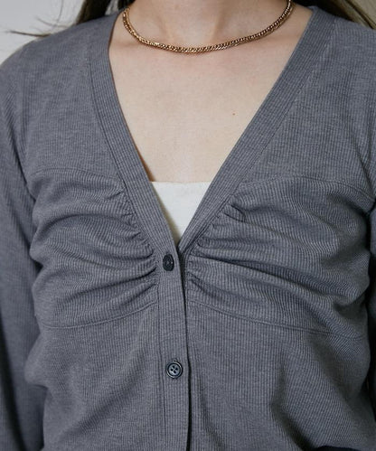 層次感 V領 針織開衫