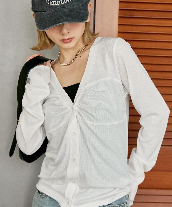 層次感 V領 針織開衫