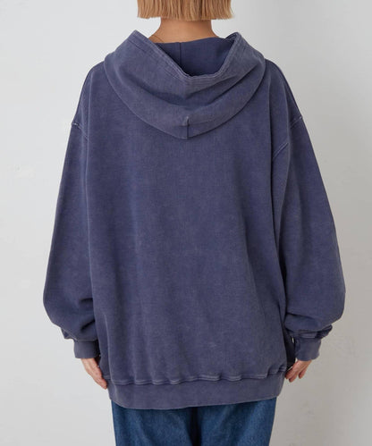 男女同款 華夫格紋 拉鍊設計 連帽衛衣