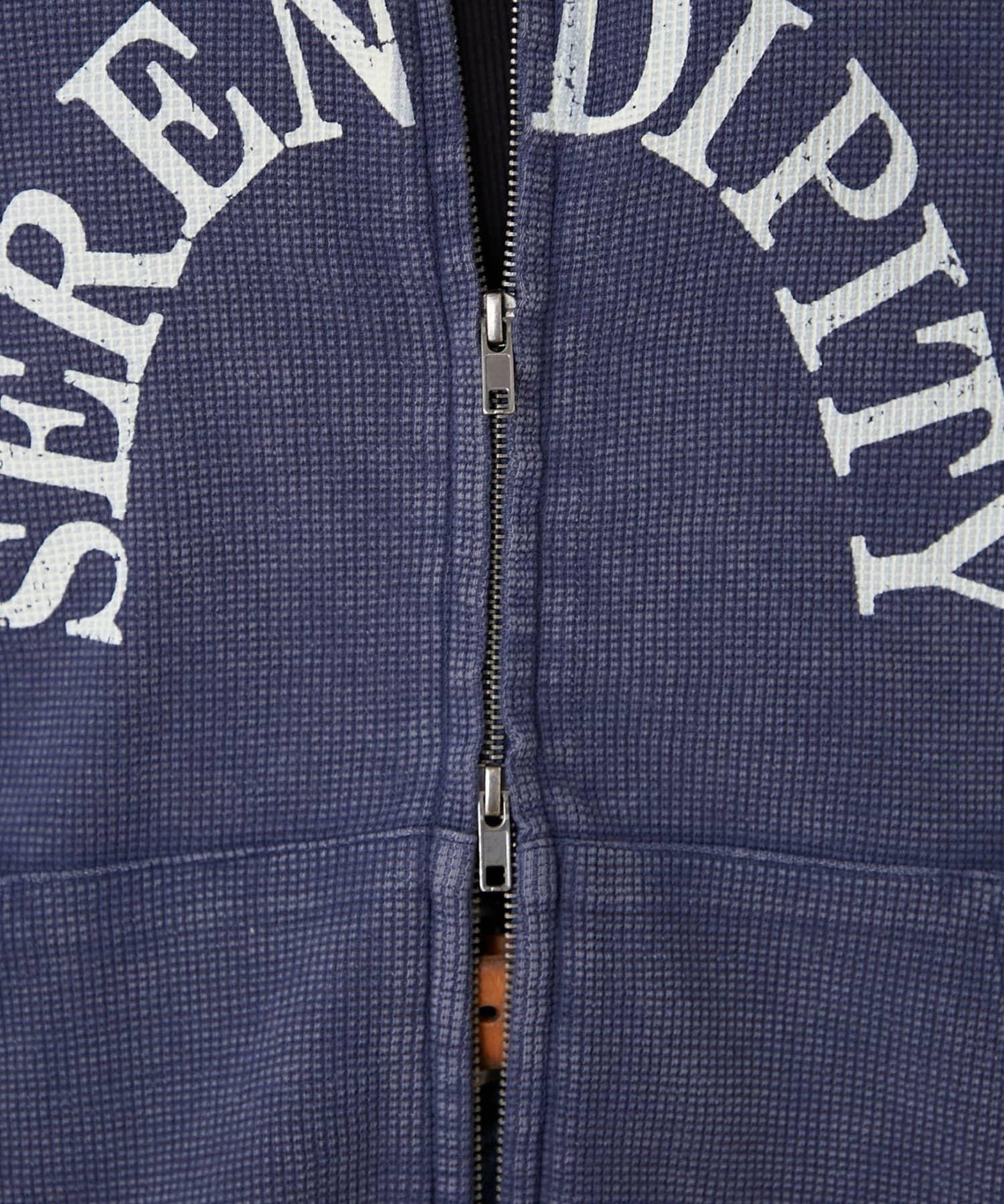 男女同款 華夫格紋 拉鍊設計 連帽衛衣