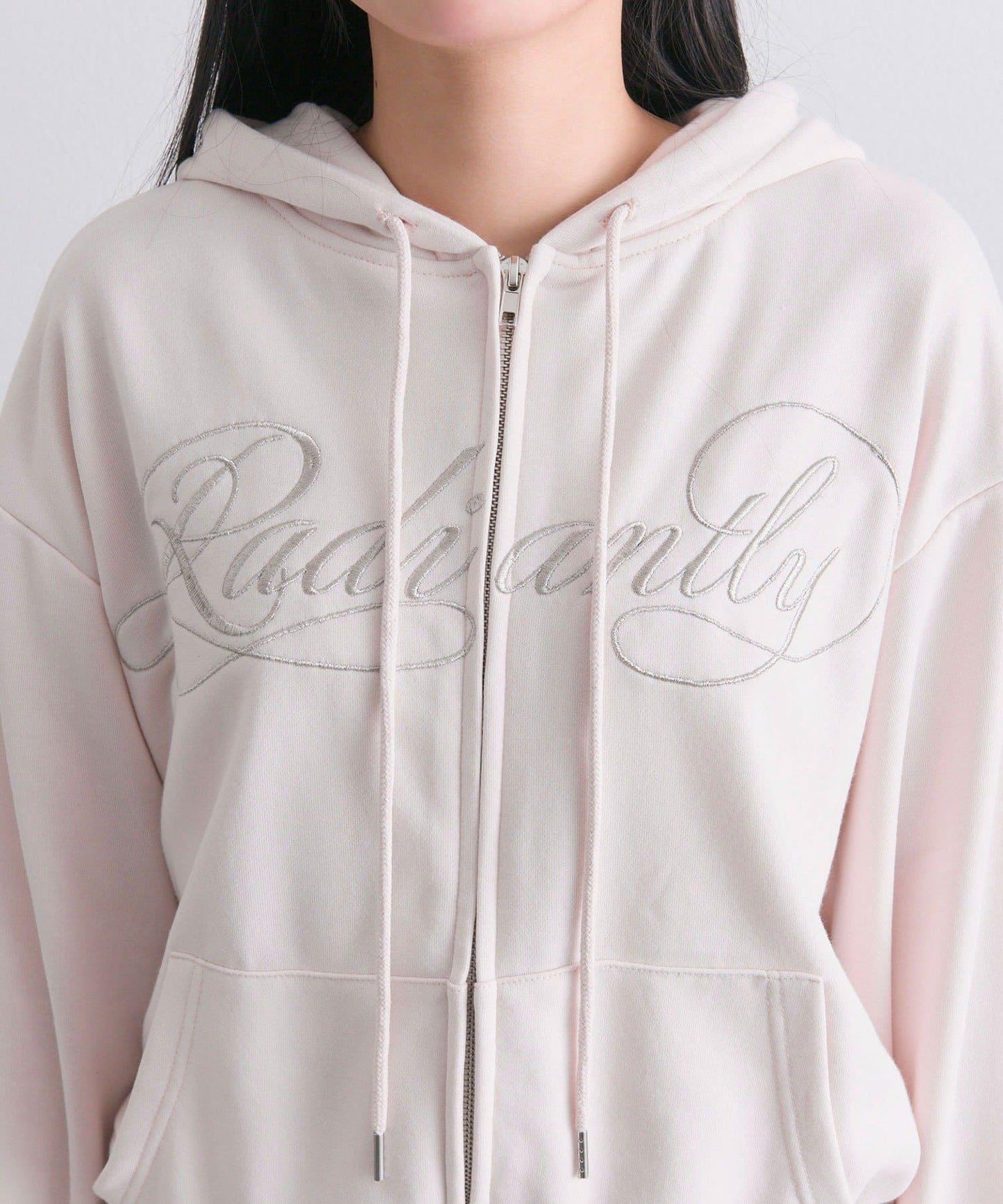 下襬荷葉邊 拉鍊設計 連帽外套