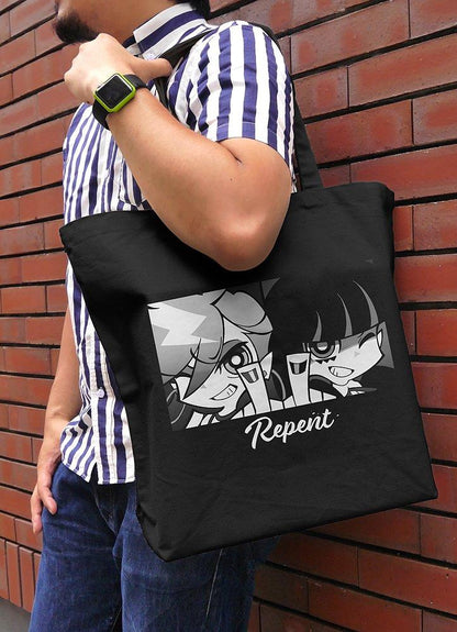 New PANTY & STOCKING with GARTERBELT（吊帶襪天使） パンティ＆ストッキング 大號托特包 BLACK款