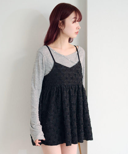 花卉提花中長款上衣