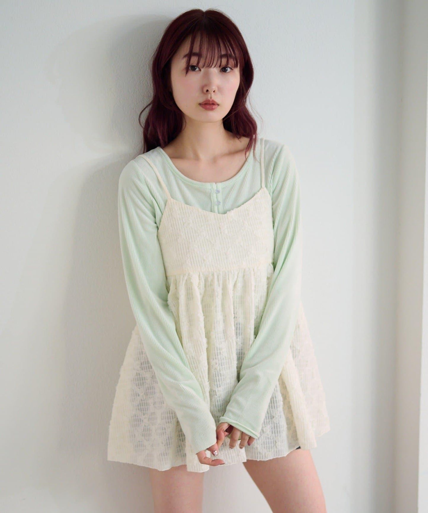 花卉提花中長款上衣