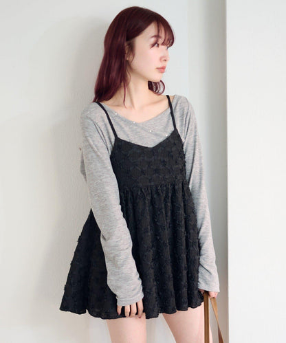 花卉提花中長款上衣