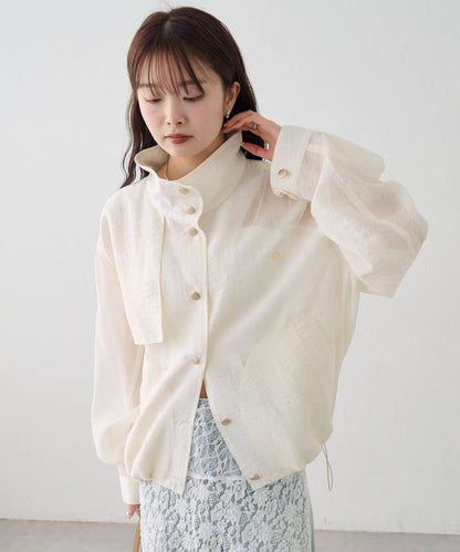 透視風衣短外套