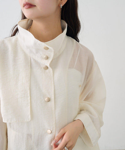 透視風衣短外套