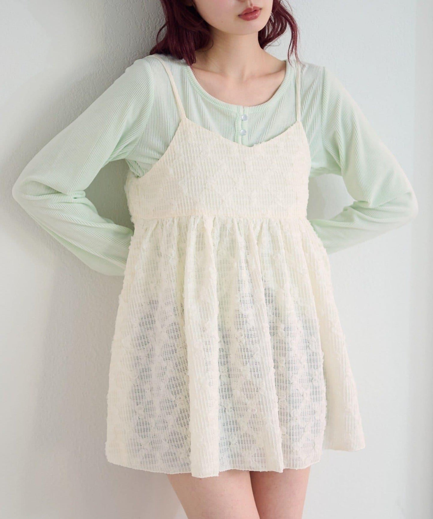 花卉提花中長款上衣