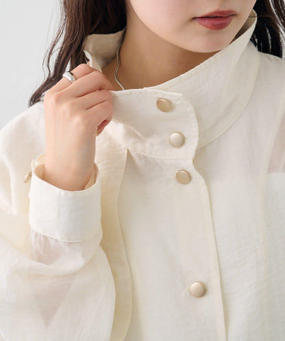 透視風衣短外套