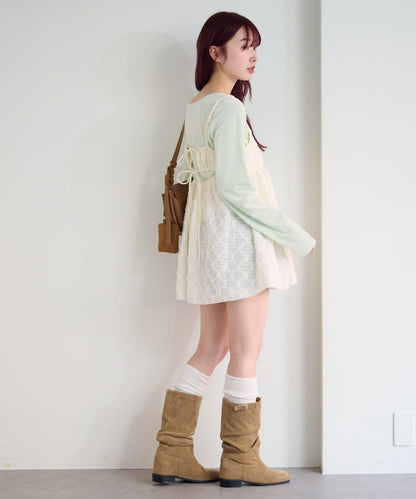 花卉提花中長款上衣