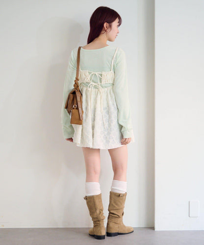 花卉提花中長款上衣