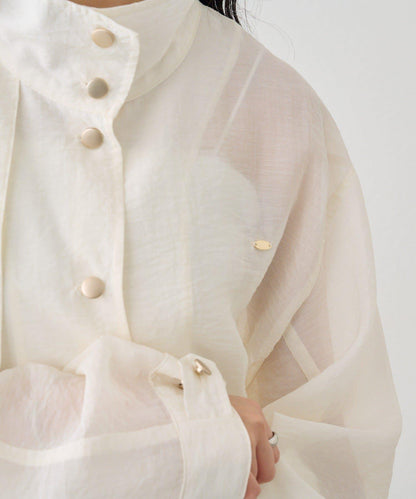 透視風衣短外套