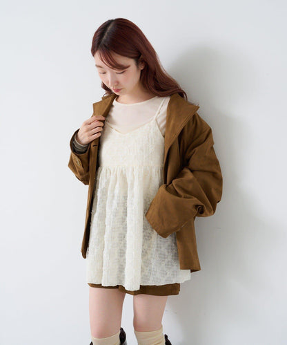 花卉提花中長款上衣