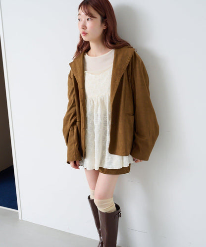 花卉提花中長款上衣