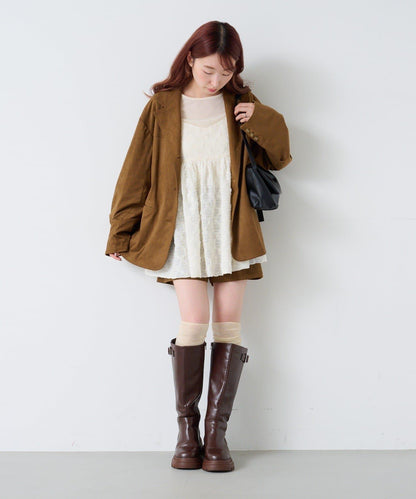 花卉提花中長款上衣