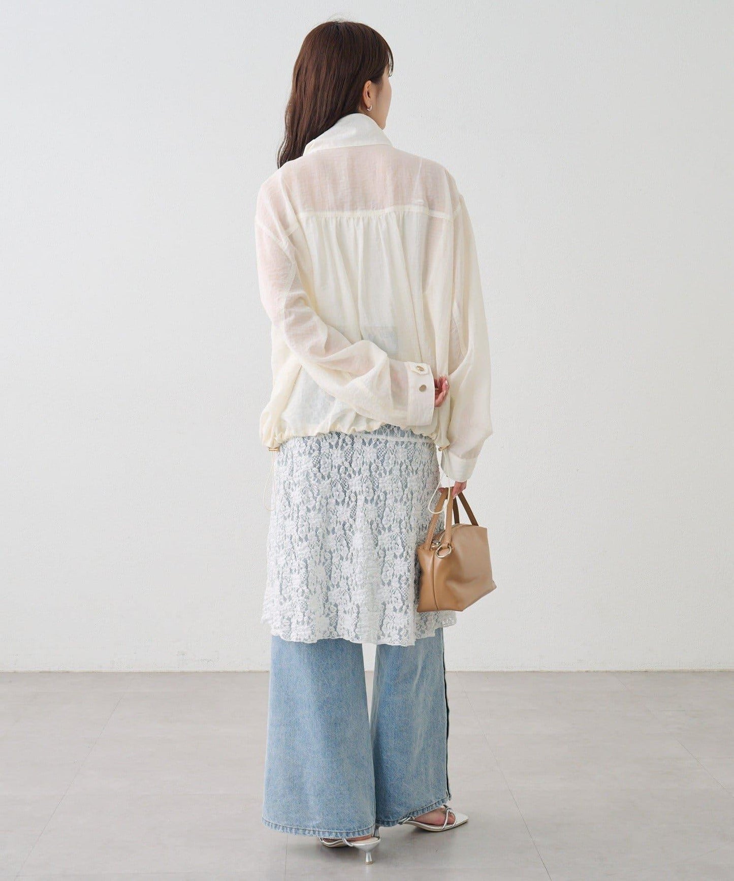 透視風衣短外套