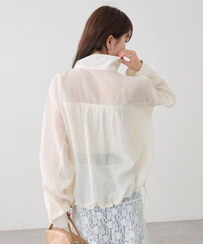 透視風衣短外套