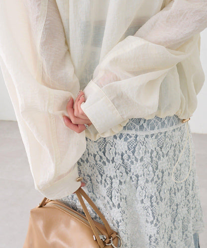 透視風衣短外套