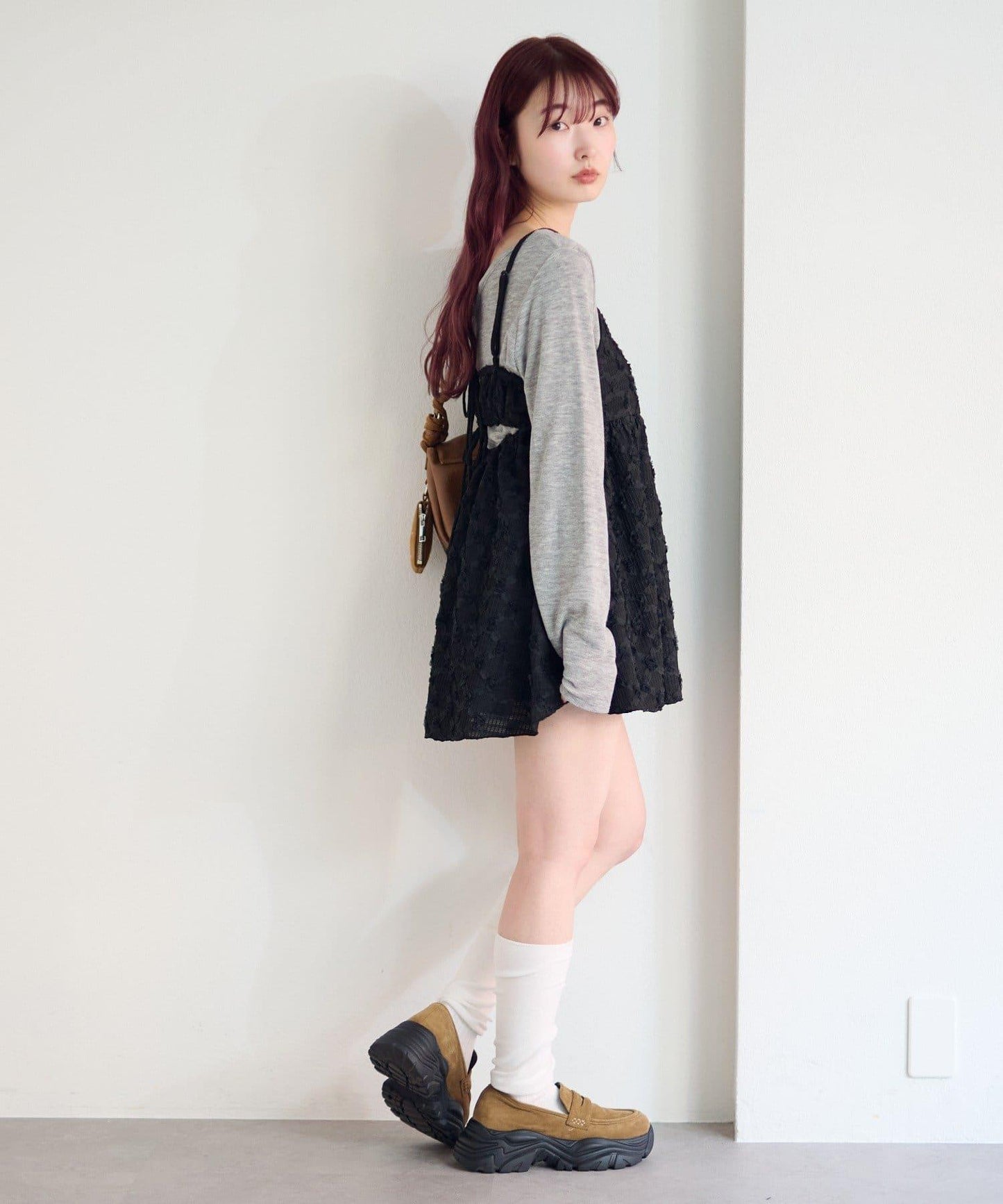 花卉提花中長款上衣