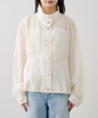 透視風衣短外套