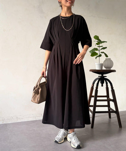 褶皺設計 連衣裙