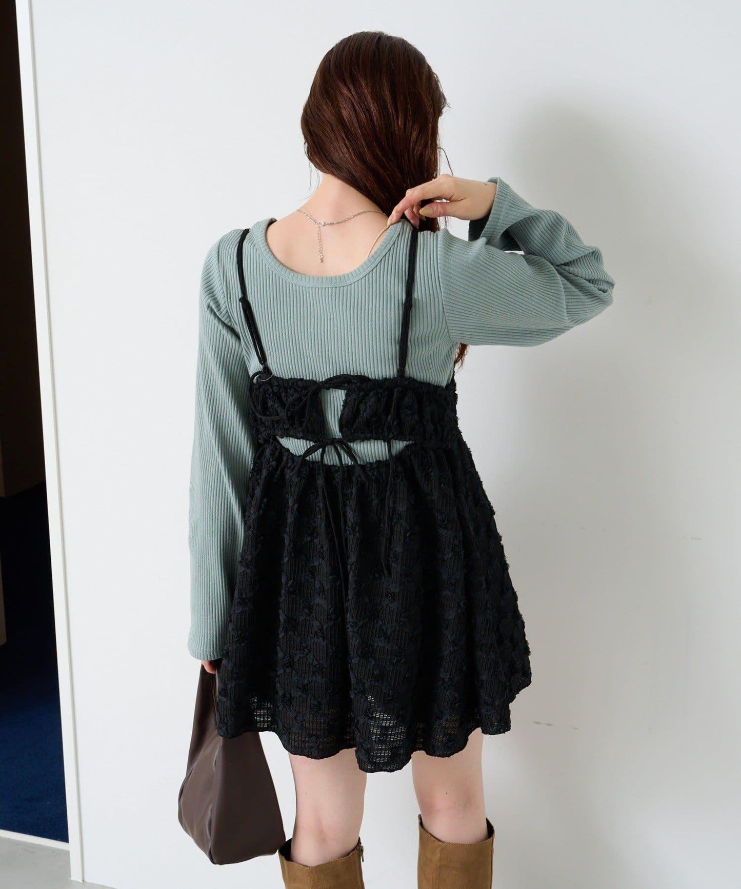 花卉提花中長款上衣