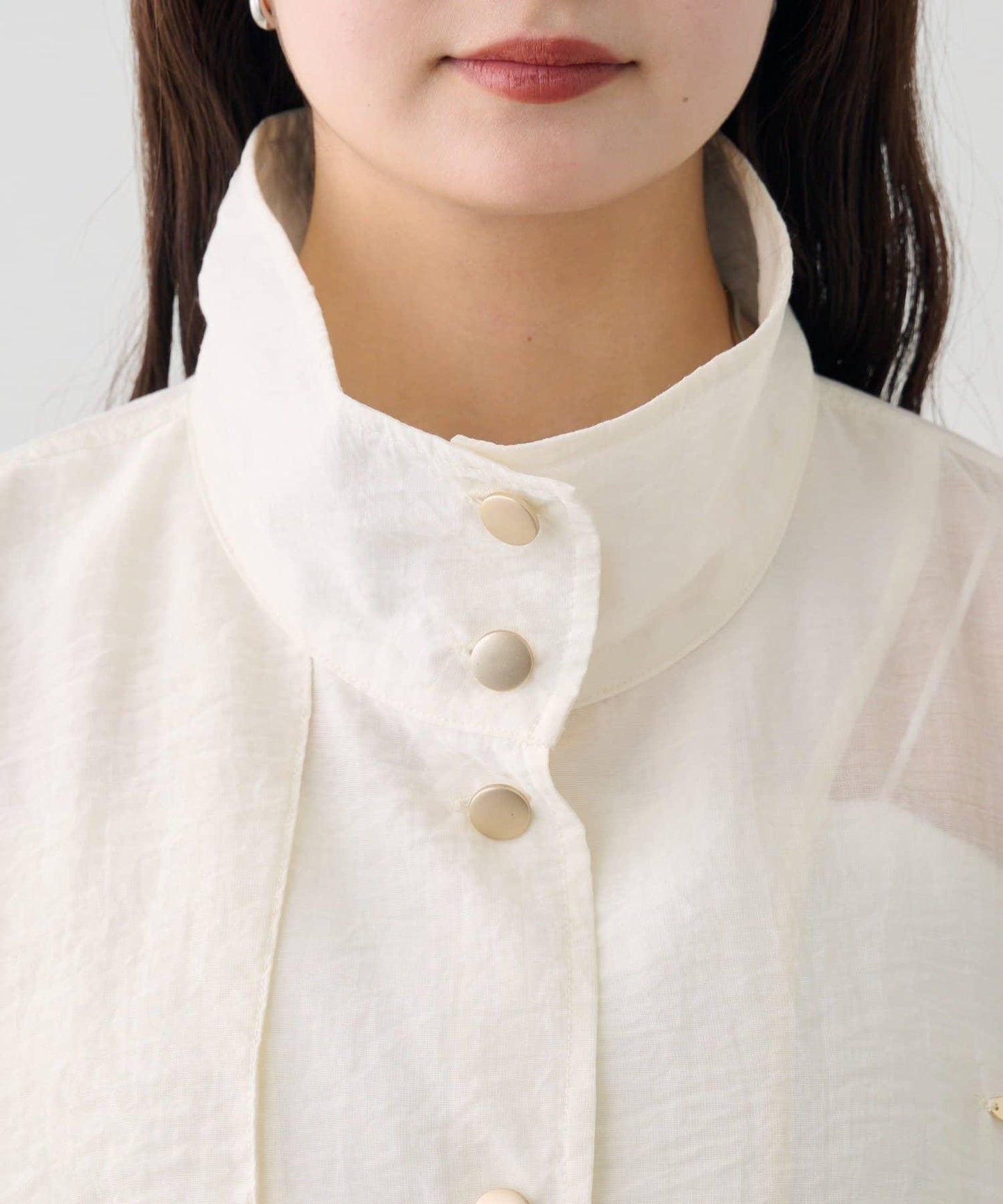 透視風衣短外套