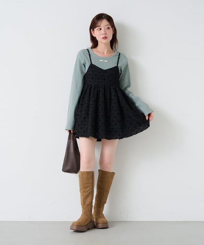 花卉提花中長款上衣