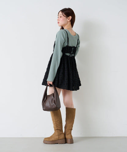 花卉提花中長款上衣