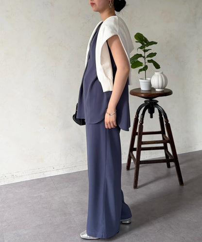 開領襯衫×休閒褲套裝