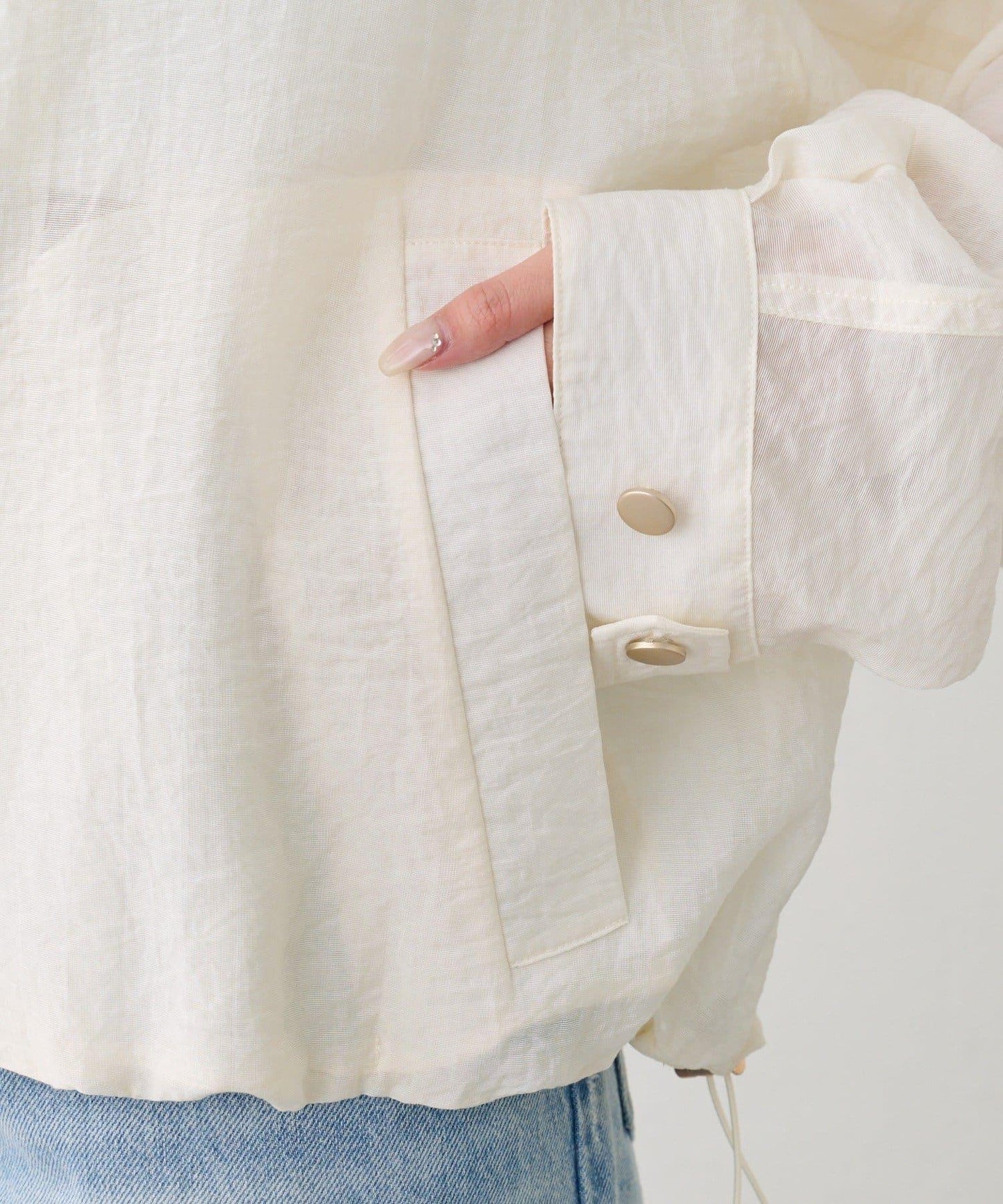 透視風衣短外套