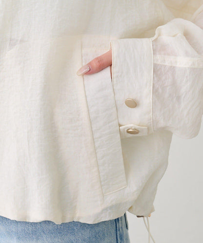 透視風衣短外套