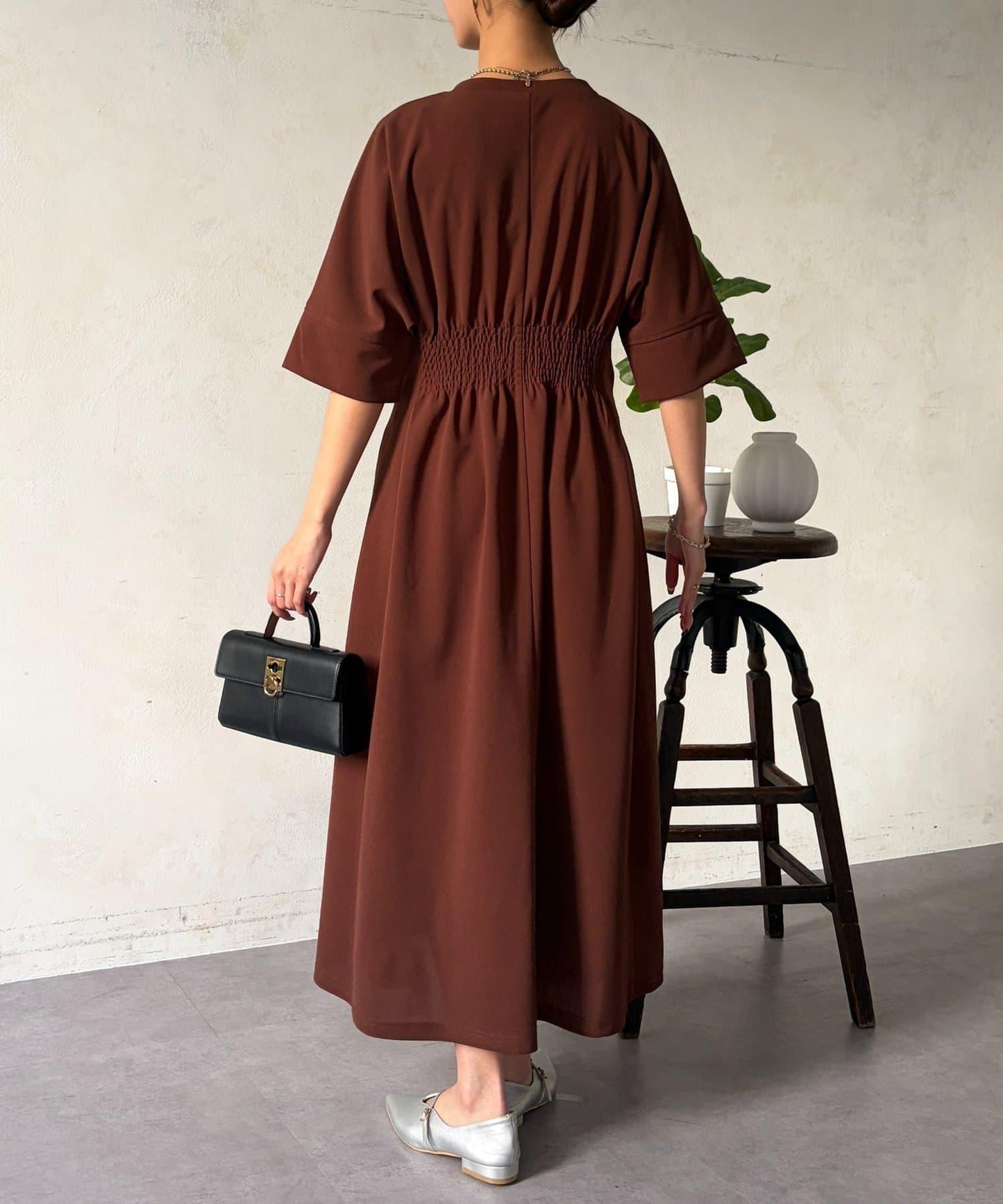 褶皺設計 連衣裙