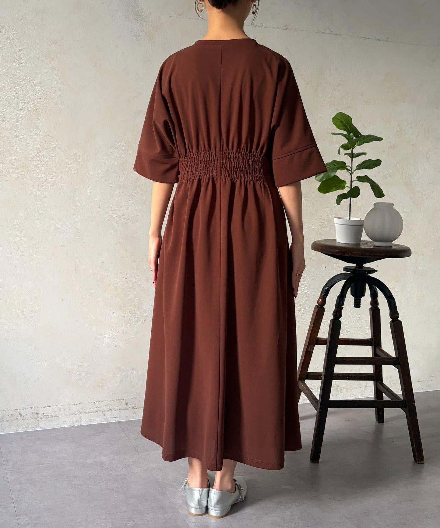 褶皺設計 連衣裙