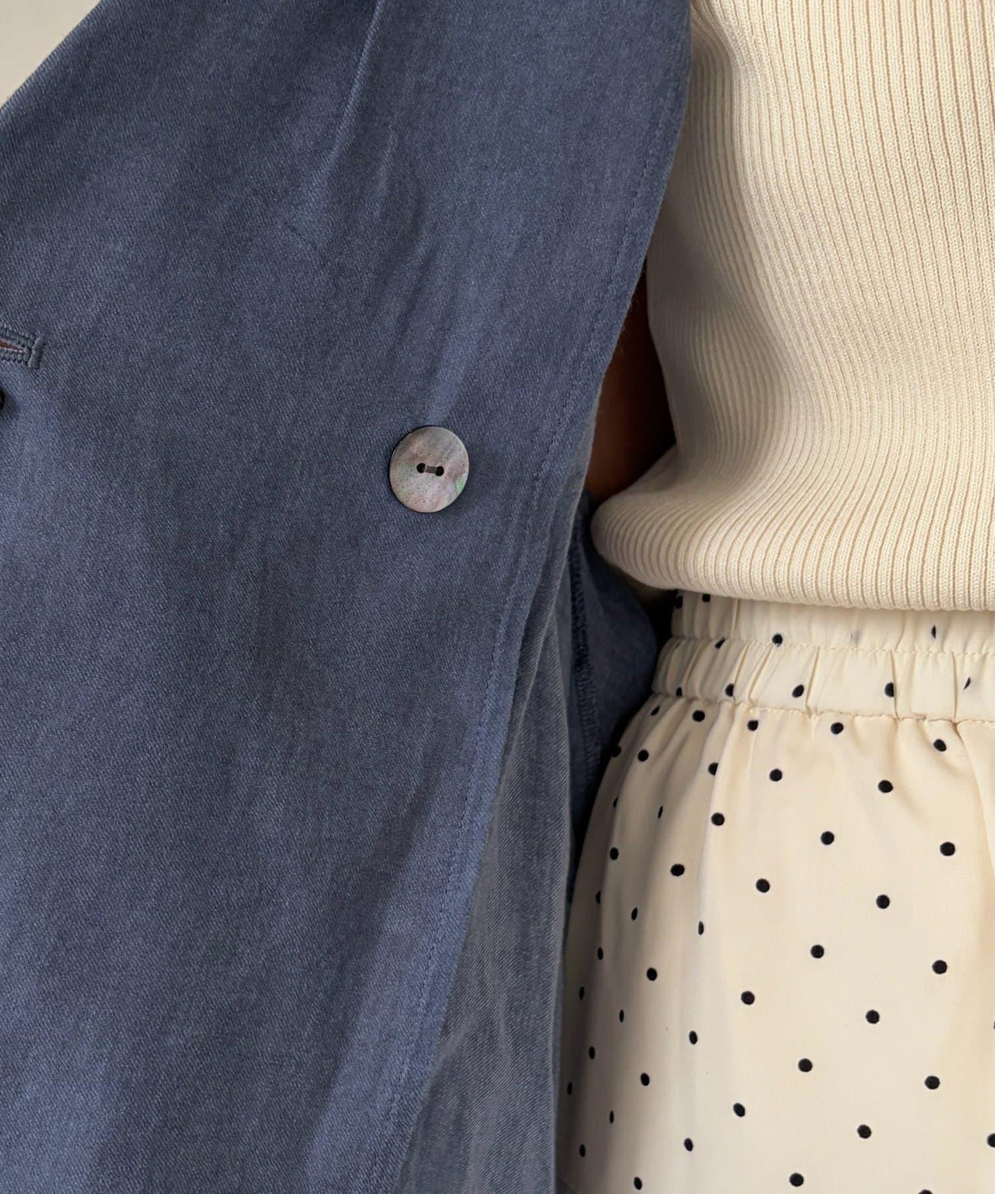 透視牛仔西裝外套