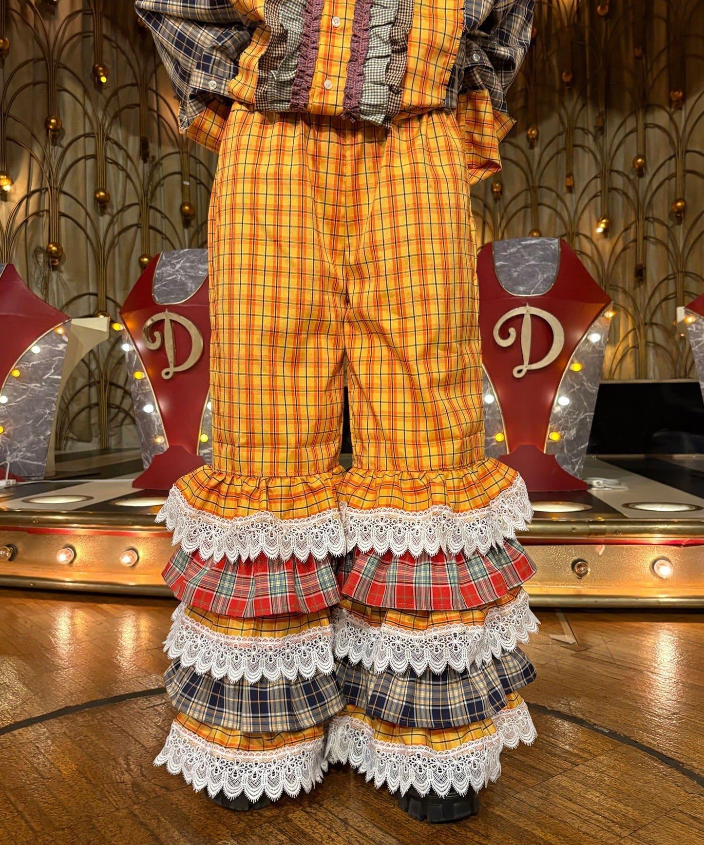 Im×CIAO 多層荷葉邊拼接褲