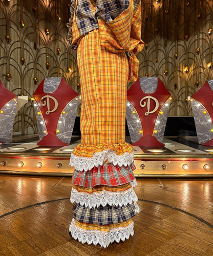 Im×CIAO 多層荷葉邊拼接褲