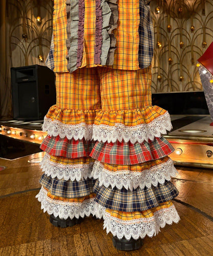 Im×CIAO 多層荷葉邊拼接褲