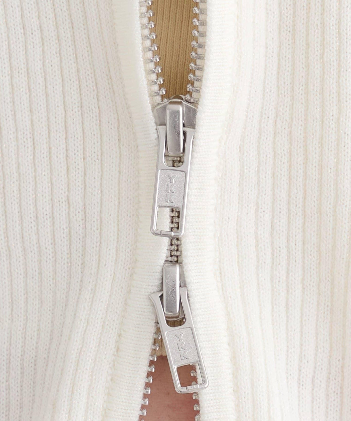 B 金銀絲針織 拉鍊 針織開衫