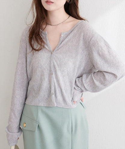 隨機縐感 2WAY 針織開衫