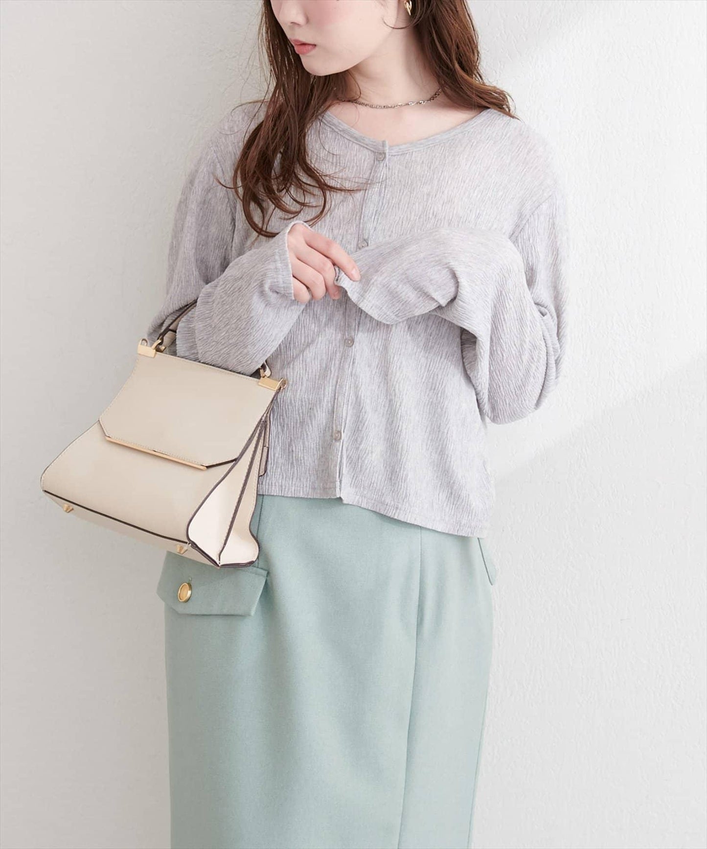 隨機縐感 2WAY 針織開衫