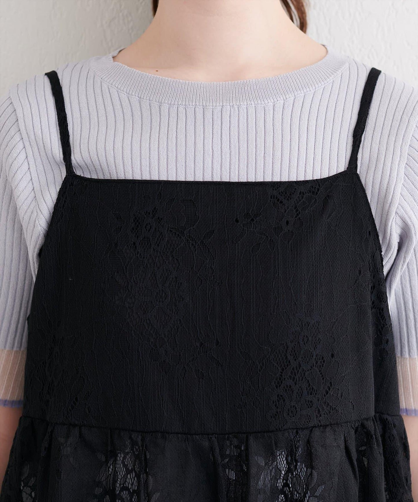 花朵蕾絲 吊帶 長款上衣