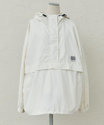 防潑水再生尼龍套頭風衣外套