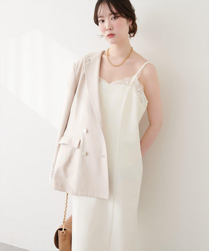 蕾絲拼接 吊帶連衣裙