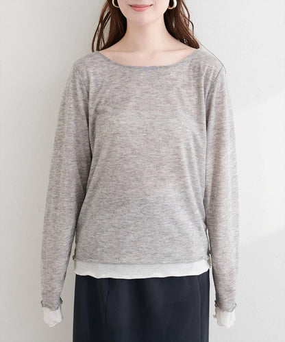 可雙面穿 透紗拼接 上衣