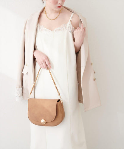 蕾絲拼接 吊帶連衣裙