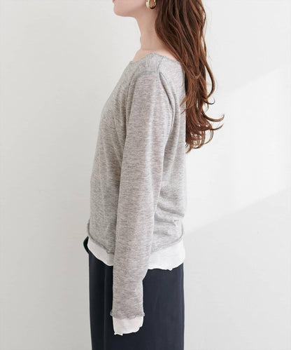 可雙面穿 透紗拼接 上衣