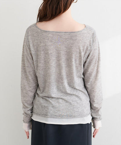 可雙面穿 透紗拼接 上衣