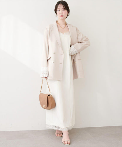 蕾絲拼接 吊帶連衣裙